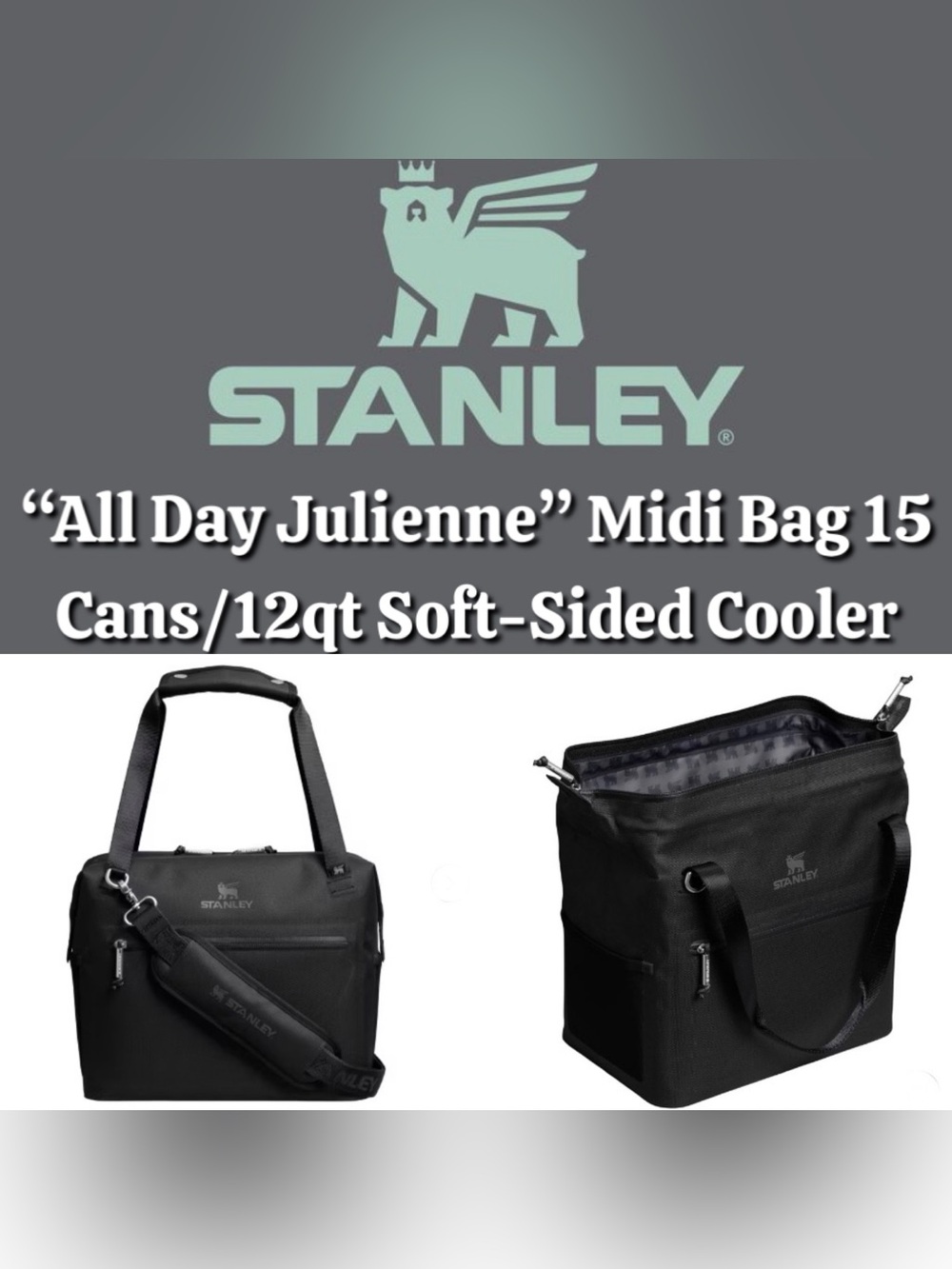Stanley - “All Day Julienne” Midi Bag 15 Cans/12qt Soft-Sided Cooler (New)